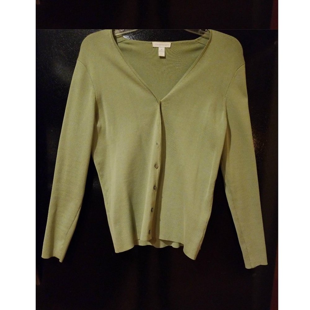 Charter Club Sage Green Sweater Cardigan LIKE NEW